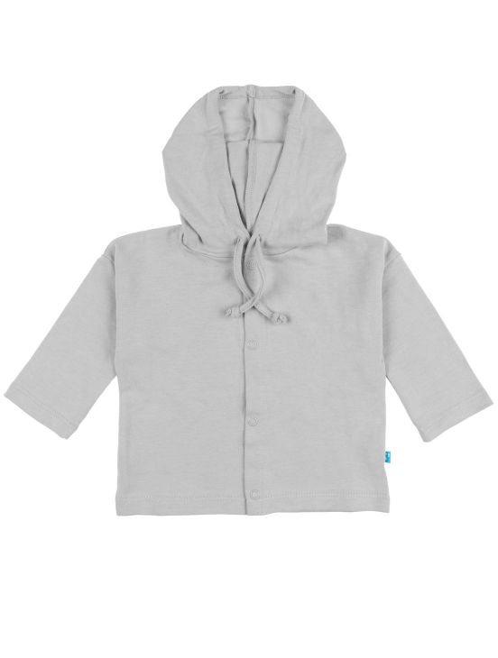Hooded cotton jacketLight grey