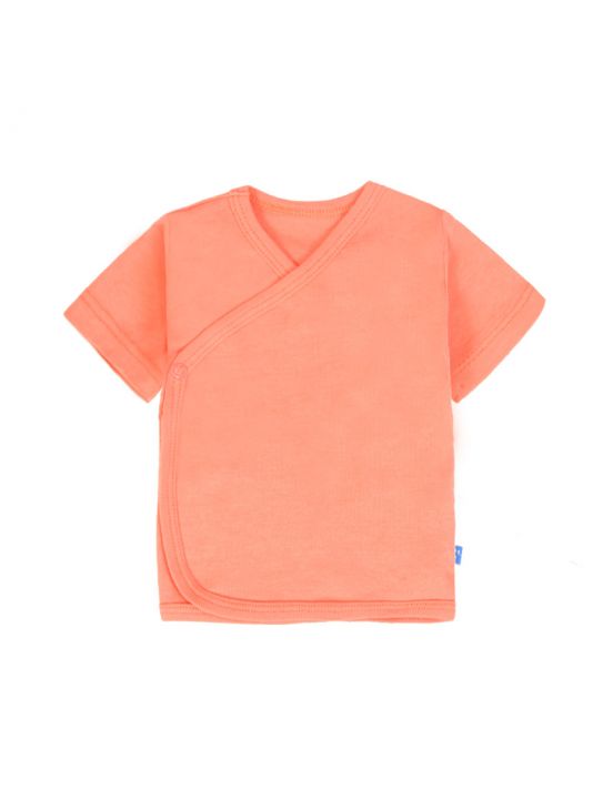 Camiseta cruzada manga corta Coral