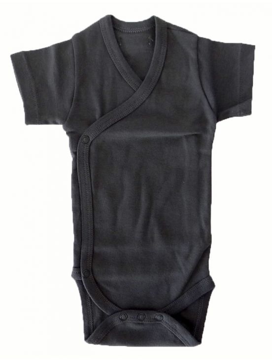 Body cruzado manga corta Gris oscuro