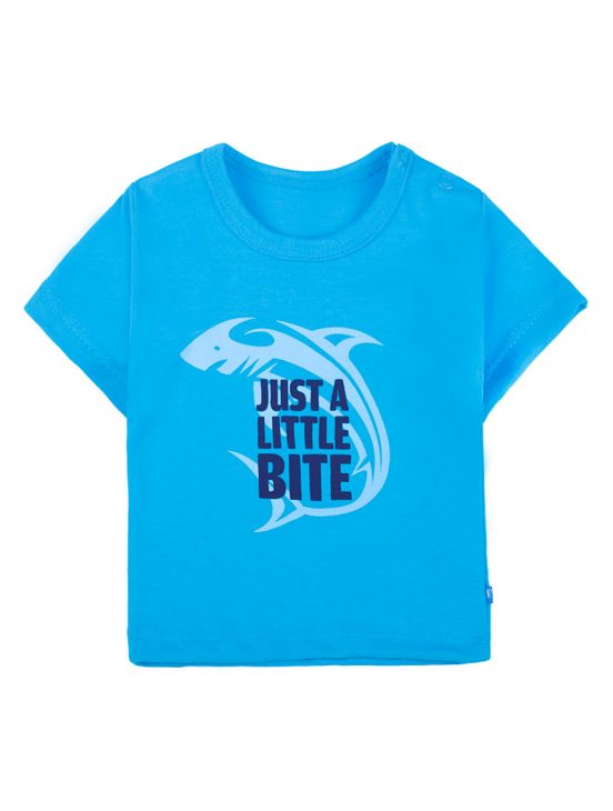 T-shirt de manga curta de tubarãoTurquesa