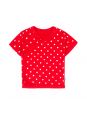 CROSSOVER SHORT SLEEVED POLKA DOT T-SHIRT