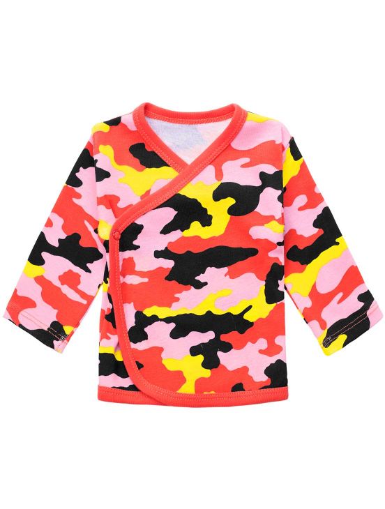 Camouflage ml wrap t-shirtNew coral