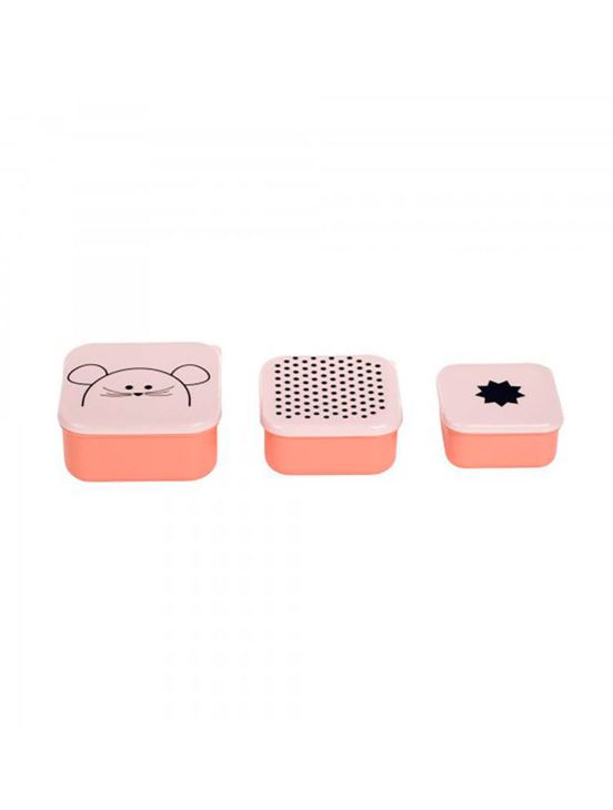 Set 3 mouse snack boxesNew coral