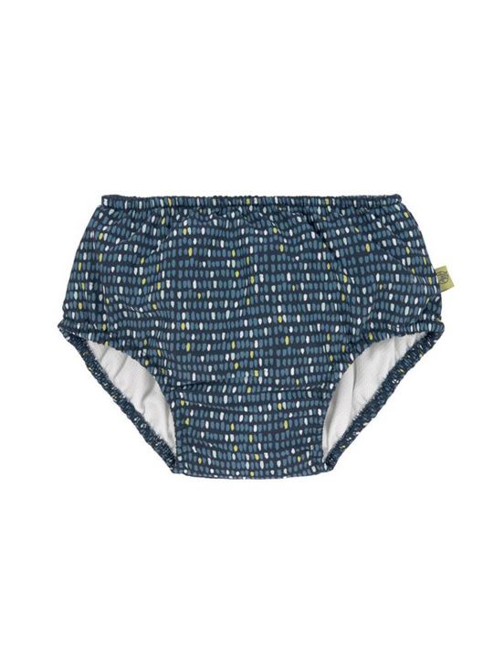 Spotted diaper swimsuitNavy blue