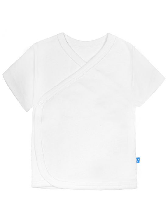 Camiseta cruzada manga corta Blanco
