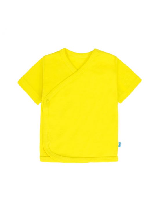 Camiseta cruzada manga corta Amarillo