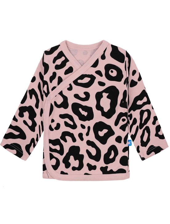 Camiseta cruzada m-l leopard Rosa palo
