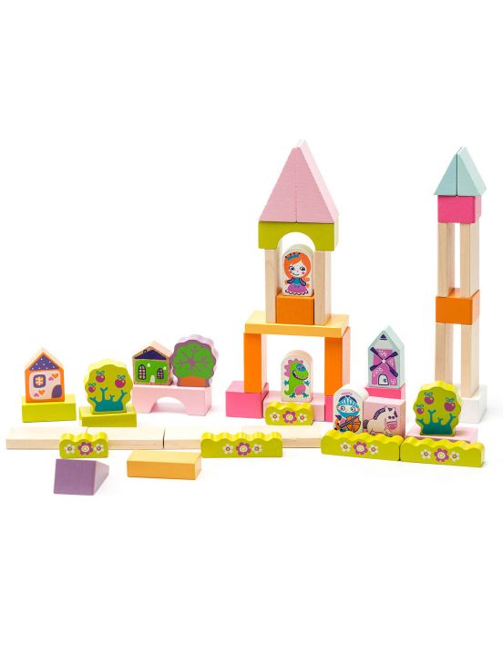 Set construccion "princesas y dragones"Blanco